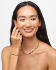 Soleil Green Black Pebble Opal Necklace