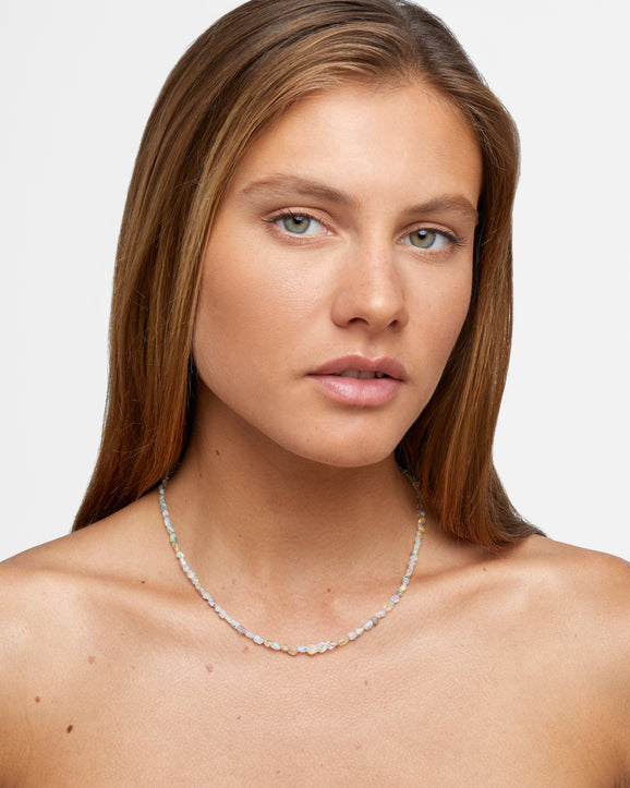 Soleil Iridescent Pebble Opal Necklace