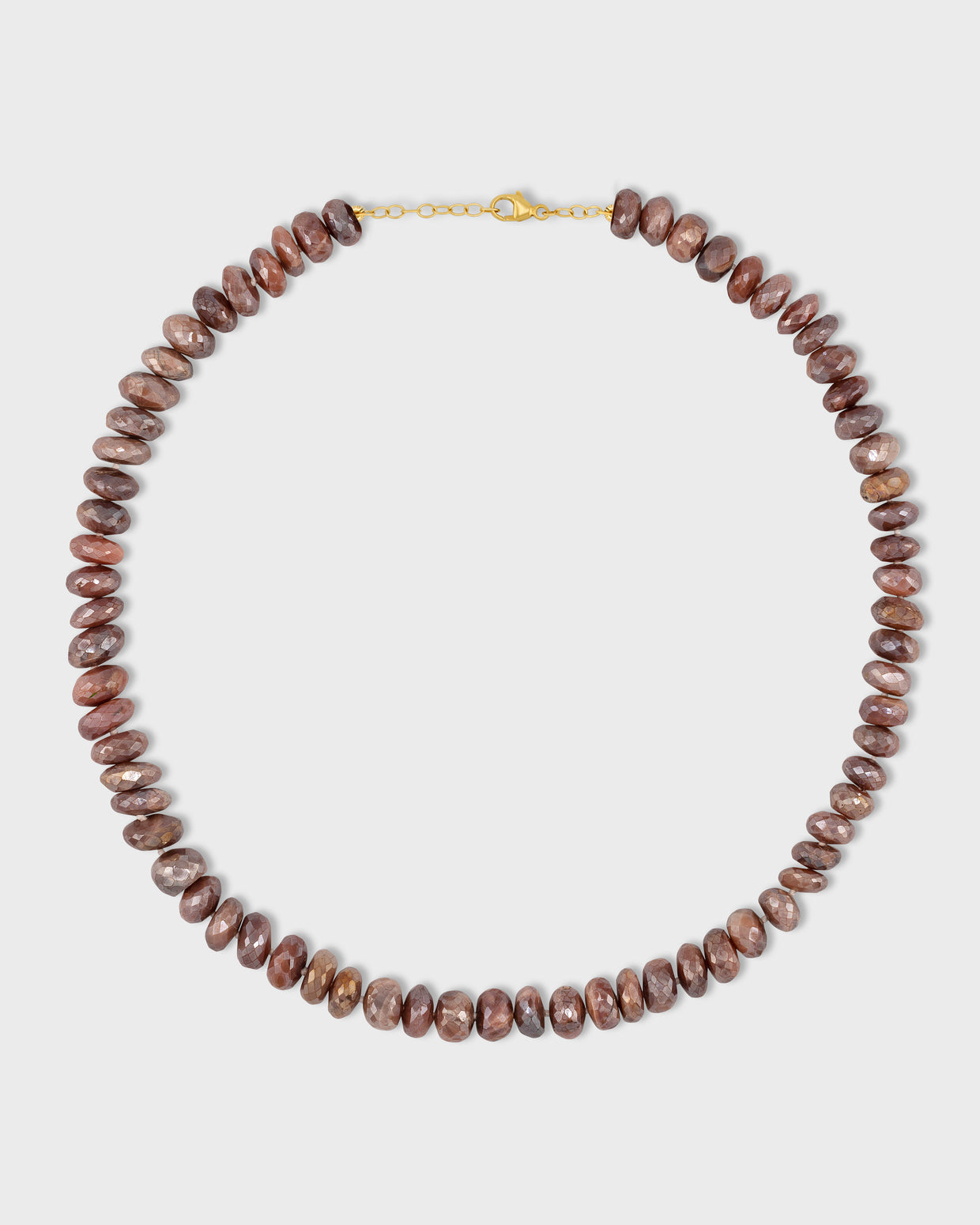 Oracle Chocolate Moonstone Crystal Necklace