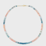 Oracle Morganite Gemstone Faceted Necklace