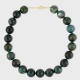 Oracle Jumbo Moss Agate Sphere Necklace