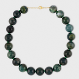 Oracle Jumbo Moss Agate Sphere Necklace