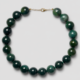 Oracle Jumbo Moss Agate Sphere Necklace
