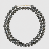 Oracle Labradorite Double Long Sphere Necklace