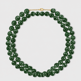 Oracle Dragon Jade Double Long Sphere Necklace