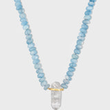 Oracle Aquamarine Crystal Quartz Charm Necklace