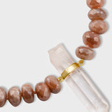 Oracle Mystic Peach Moonstone Crystal Charm Necklace