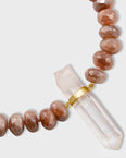 Oracle Peach Moonstone Crystal Charm Necklace