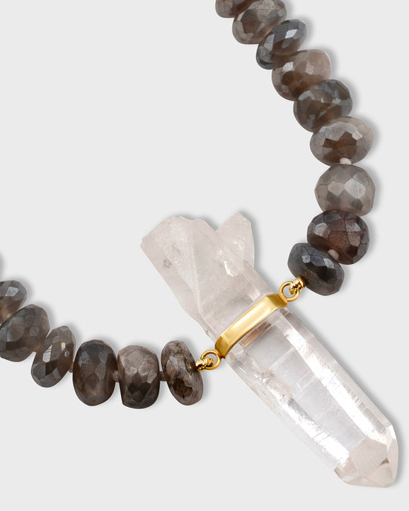 Oracle Mystic Labradorite Crystal Charm Necklace