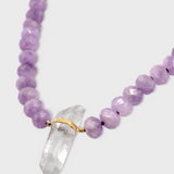 Oracle Lavender Amethyst Crystal Quartz Charm Necklace