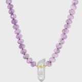 Oracle Lavender Amethyst Crystal Quartz Charm Necklace