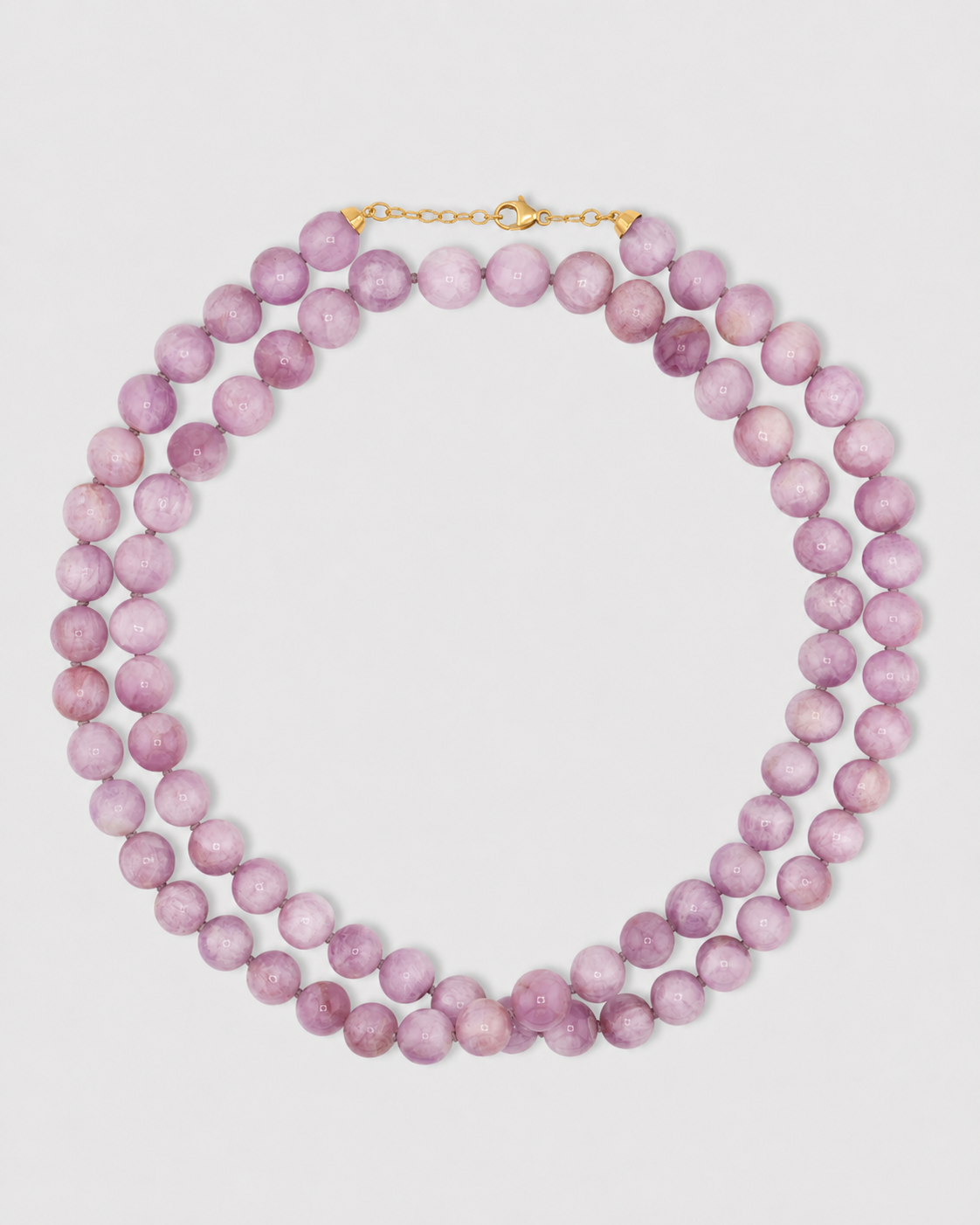 Oracle Kunzite Double Long Sphere Necklace – JIAJIA Oracle Kunzite Double Long Sphere Necklace – JIAJIA