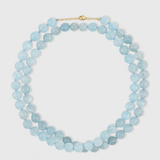 Oracle Aquamarine Double Long Sphere Necklace