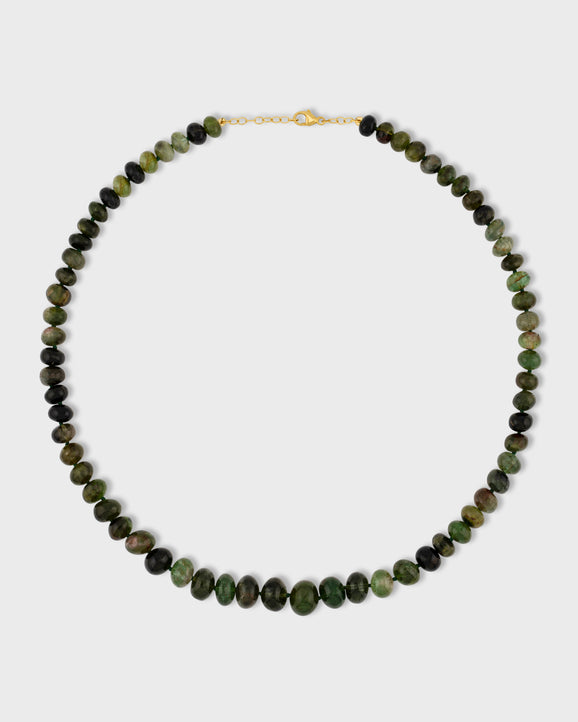 Oracle Gemmy Green Tourmaline Crystal Necklace