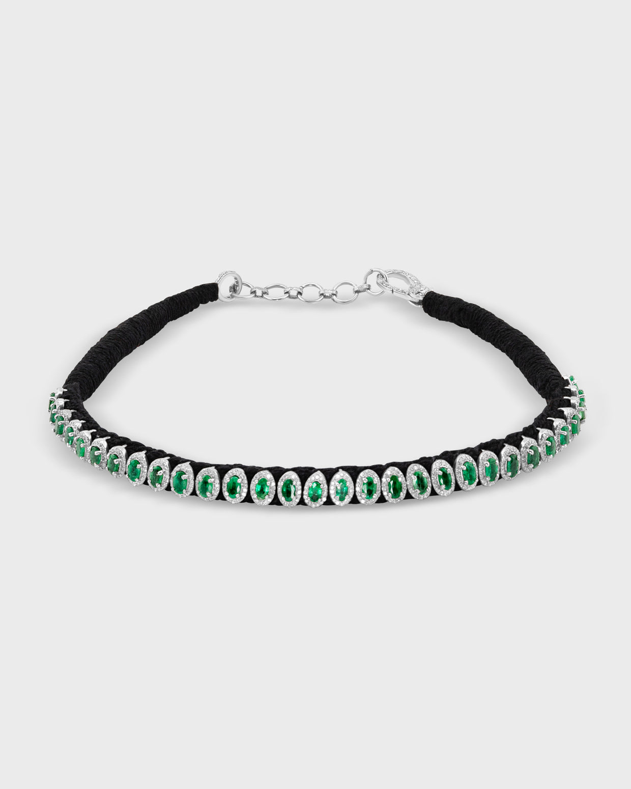 Chakra Skinny Emerald Diamond Collar