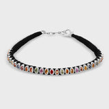 Chakra Skinny Rainbow Sapphire Diamond Collar