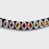 Chakra Skinny Rainbow Sapphire Diamond Collar