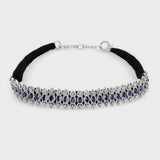 Chakra Regal Blue Sapphire Diamond Collar