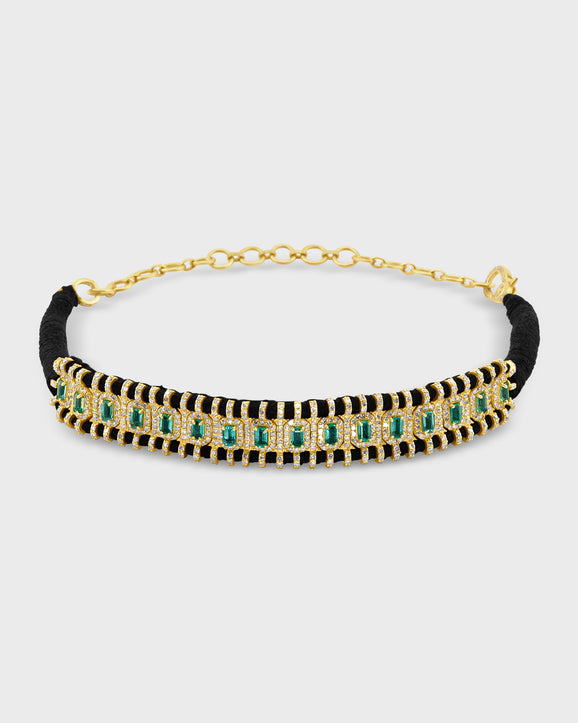 Chakra Emerald Diamond Collar