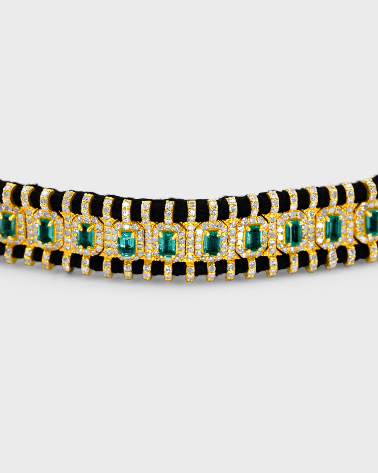 Chakra Emerald Diamond Collar