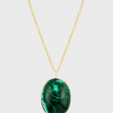 Treasure Malachite Long Pendant Necklace