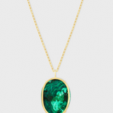 Treasure Malachite Long Pendant Necklace