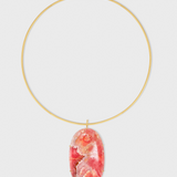 Treasure Rhodochrosite Long Pendant Necklace