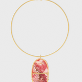 Treasure Rhodochrosite Long Pendant Necklace