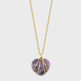 Love Lepidolite Hand Wrapped Heart Necklace