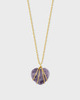 Love Lepidolite Hand Wrapped Heart Necklace