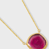 Treasure Tourmaline Slice Necklace