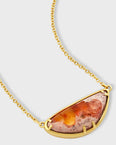 Treasure Boulder Opal in Matrix Bezel Necklace