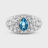 Aura Eclipse Aquamarine Diamond Ring
