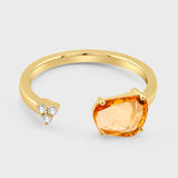 Chakra Yellow Sapphire Diamond Ring