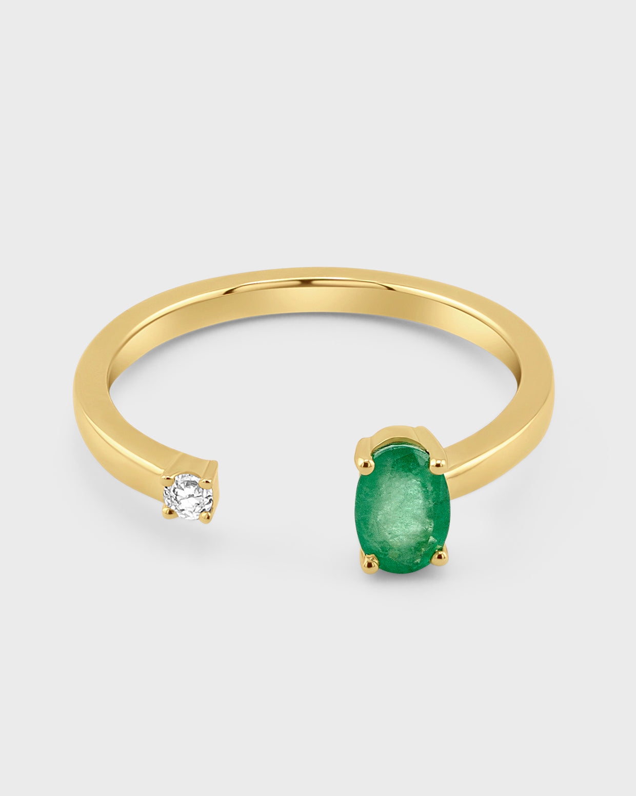 Chakra Emerald Diamond Ring