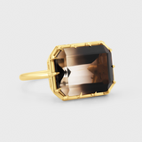 Aura Horizon Phantom Citrine Smoky Ring