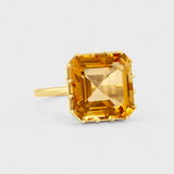 Aura Horizon Citrine Gemstone Ring