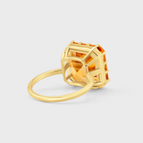 Aura Horizon Citrine Gemstone Ring