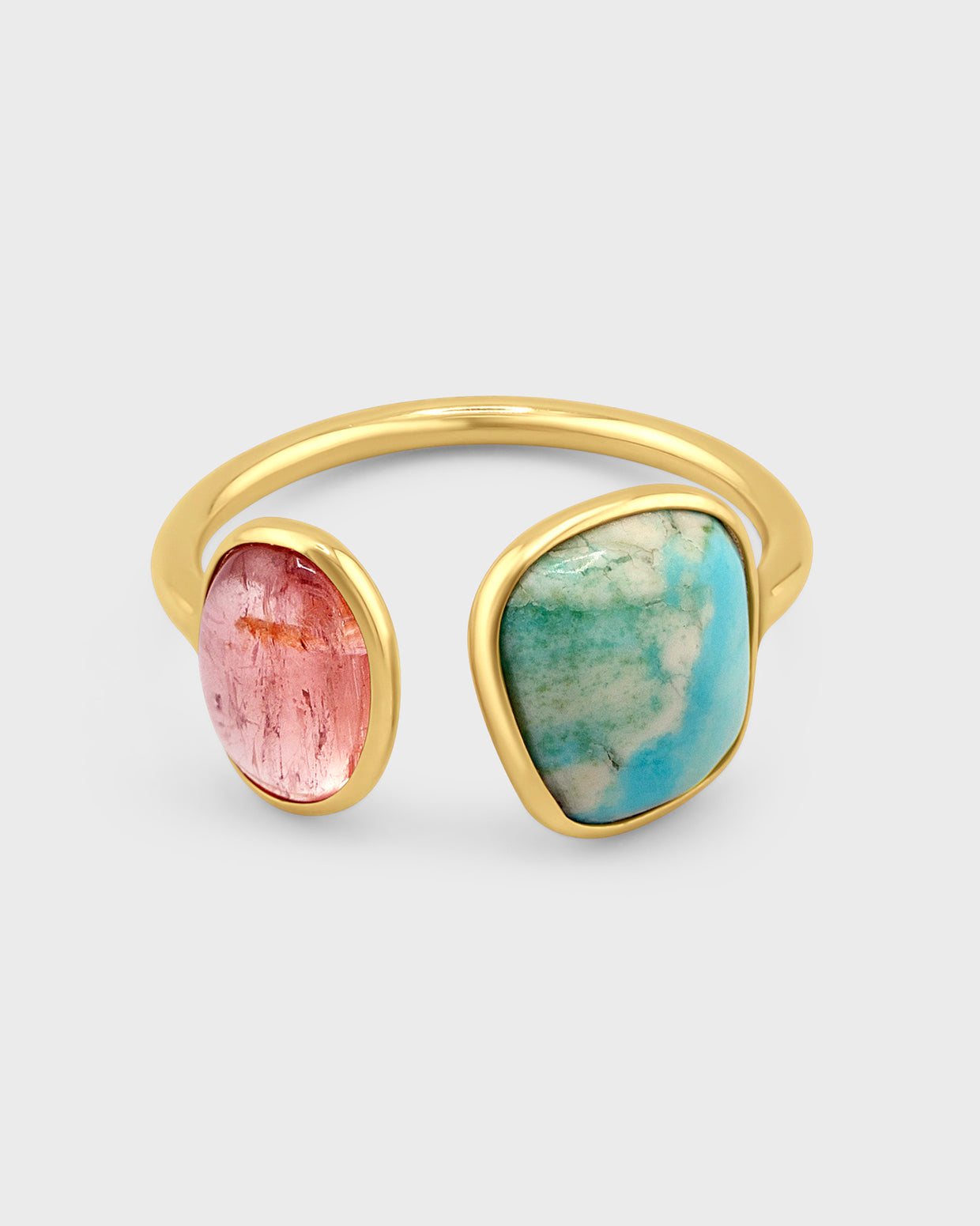 Nevada Turquoise Pink Tourmaline Ring