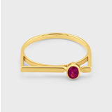 Chakra Ruby Square Ring