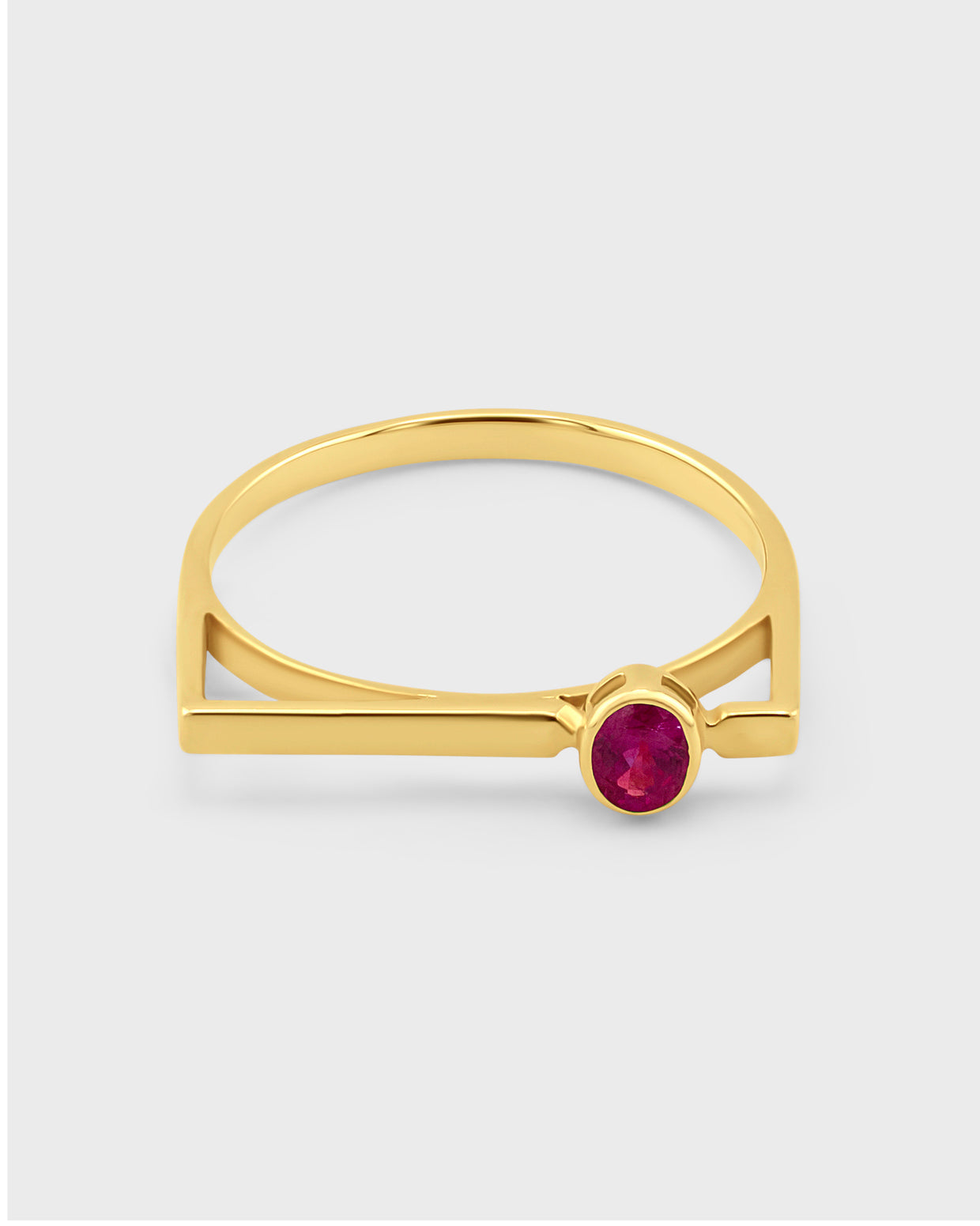 Chakra Ruby Square Ring