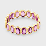 Chakra Pink Sapphire Gold Bezel Ring