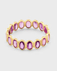 Chakra Pink Sapphire Gold Bezel Ring