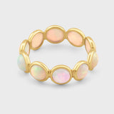 Soleil Opal Gold Bezel Ring