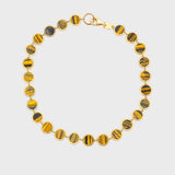 Men's Marquet Tigers Eye Gold Disc Bracelet