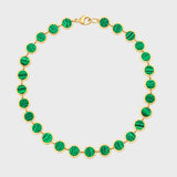 Men's Marquet Malachite Gold Disc Bracelet