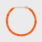 Soleil Orange Faceted Large Opal Bracelet