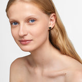 Onyx Inlay Heart Earrings