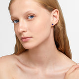 Lapis Inlay Star Earrings