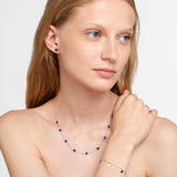 Lapis Inlay Star Earrings